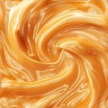 Melted Caramel Seamless Pattern, Ice Cream Waves Tile, Smooth Icecream Texture, Custard Endless Background Royalty Free Stock Photo