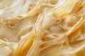 Melted Caramel Texture, Ice Cream Waves, Smooth Icecream, Custard Background, Silky Flowing Yogurt Royalty Free Stock Photo