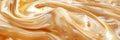 Melted Caramel Texture, Ice Cream Waves, Smooth Icecream, Custard Background, Silky Flowing Yogurt Royalty Free Stock Photo