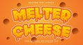 Melted Cheese editable text effect Template Royalty Free Stock Photo