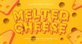 Melted Cheese editable text effect Template Royalty Free Stock Photo