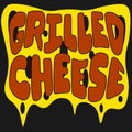 melted cheese lettering logo with dripping lettering and cheese Royalty Free Stock Photo