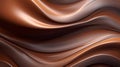 Melted chocolate background. Brown liquid swirls. Generative AI Royalty Free Stock Photo