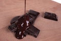 Melted chocolate bar Royalty Free Stock Photo