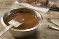 Melted Chocolate Bowl Royalty Free Stock Photo