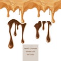 Melted chocolate caramel Royalty Free Stock Photo