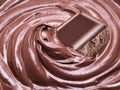 Melted chocolate or chocolate glaze. Royalty Free Stock Photo