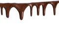 Melted chocolate drip. Milk chocolate liquid texture. Flowing creamy swirl wave