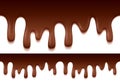 Melted chocolate drips. Royalty Free Stock Photo