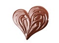 Melted chocolate heart. Royalty Free Stock Photo