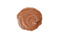 Melted chocolate isolated on background, top view Royalty Free Stock Photo