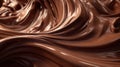 Melted chocolate swirl background. Generative Ai Royalty Free Stock Photo