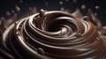 Melted chocolate swirl background. Generative Ai Royalty Free Stock Photo