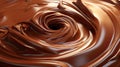 Melted chocolate swirl background. Generative Ai Royalty Free Stock Photo