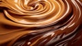 Melted chocolate swirl background. Generative Ai Royalty Free Stock Photo