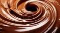 Melted chocolate swirl background. Generative Ai Royalty Free Stock Photo