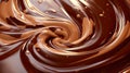 Melted chocolate swirl background. Generative Ai Royalty Free Stock Photo