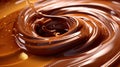 Melted chocolate swirl background. Generative Ai Royalty Free Stock Photo