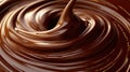 Melted chocolate swirl background. Generative Ai Royalty Free Stock Photo