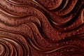 Melted Chocolate Texture, Cocoa Cream Waves, Silky Flowing Sauce Mockup, Abstract Generative AI Illustration