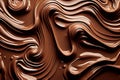 Melted Chocolate Texture, Cocoa Cream Waves, Silky Flowing Sauce Mockup, Abstract Generative AI Illustration