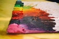Melted colorful crayons Royalty Free Stock Photo