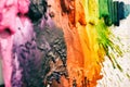 Melted colorful crayons Royalty Free Stock Photo