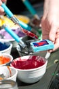 Melted Crayons Are Poured Into Mold For Art Project Royalty Free Stock Photo