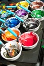 Melted Crayons Provide Vibrant Paints For Art Projects Royalty Free Stock Photo