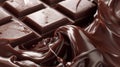 melted dark chocolate flow, candy or chocolate preparation Royalty Free Stock Photo