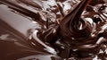 melted dark chocolate flow, candy or chocolate preparation