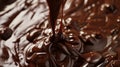 melted dark chocolate flow, candy or chocolate preparation Royalty Free Stock Photo