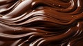 Melted dark chocolate swirl background, top view Royalty Free Stock Photo