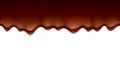 Melted flowing chocolate drips border vector Royalty Free Stock Photo