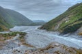 Melted ice leaving Franz Josef glacier in New Zealand Royalty Free Stock Photo