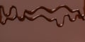 Melted milk brown chocolate flow down on brown banner Background with copy space.,3d model and illustration Royalty Free Stock Photo