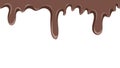 Melted milk sweet chocolate dripping seamless Royalty Free Stock Photo