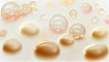 Melted pearly wax drop for depilation and bodycare spa salon cosmetology procedure. Depilatory warm liquid wax beans