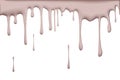 Melted white chocolate leaking, milk, yogurt cream, ice cream dripping flowing streams of drops, isolated on white background ,