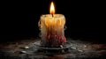 Melting Candle Glow Royalty Free Stock Photo
