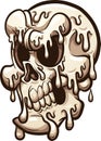 Melting cartoon skull