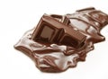 Melting chocolate bar Royalty Free Stock Photo