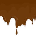 Melting chocolate background. Vector illustration Royalty Free Stock Photo