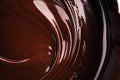 Melting chocolate, melted delicious chocolate for praline icing Royalty Free Stock Photo