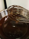 Melting Chocolate and mixing with butter Royalty Free Stock Photo