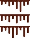 Melting chocolate streams, vector Royalty Free Stock Photo