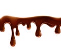 Melting chocolate on white background vector isolated