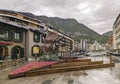 Melting clock artwork landmark in Andorra