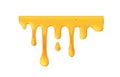 Melting dripping honey border. Amber gold liquid caramel flowing with sugar drops, sticky sweet trickles. Molten maple