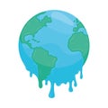 melting earth icon Royalty Free Stock Photo